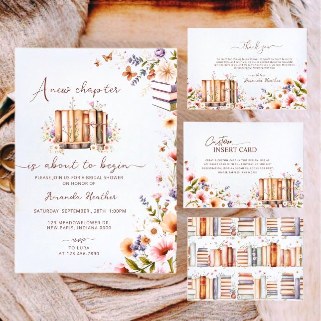 Convites Floral um novo capítulo inicia o Chá de panela (Criador carregado)