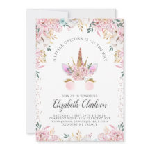 Floral Unicorn Princess Chá de fraldas