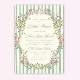 Convites Floral Vintage Bridal Shower Invitation: Editable 