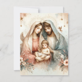 Convites Floral Watercolor Bebê Jesus Cartolina Imprimível