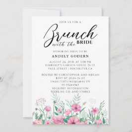 Convites Floral Watercolor Bridal Shower