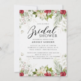 Convites Floral Watercolor Bridal Shower