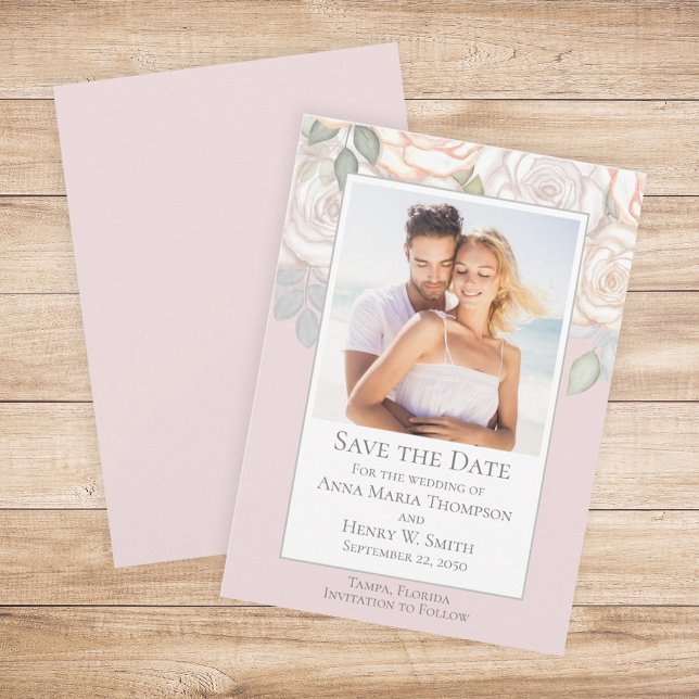 Convites Floral Watercolor Greenerescência Salva a Data Blu (Criador carregado)