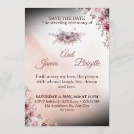 Convites Floral Wedding Invitation CARD modern design