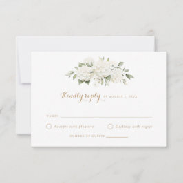 Convites Floral White Hydrangea Greenery Casamento RSVP
