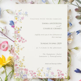 Convites Floral Wildflower Meadow Spring Summer Wedding