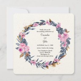 Convites Floral Wreath Wedding
