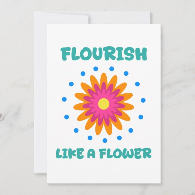Convites Florece como una flor (Frente)
