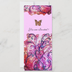 Convites FLOREIOS CAPRICHOSOS vermelho rosa roxo brilhante