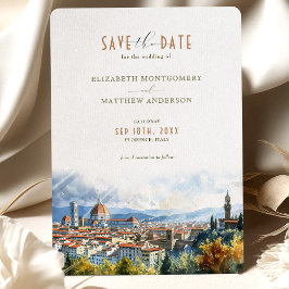 Convites Florence Itália Skyline Save-the-Date (Salvar a da