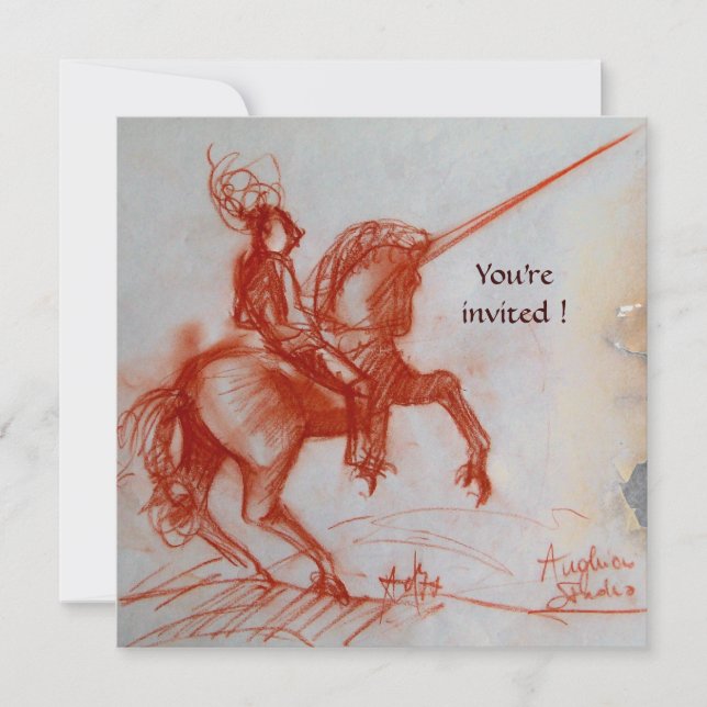 CONVITES FLORENTINE KNIGHT EM HORSEBACK (Frente)