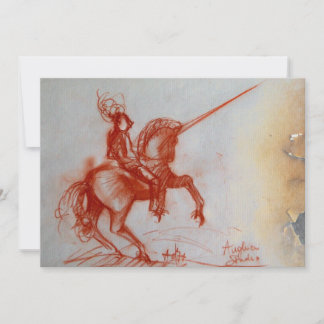 CONVITES FLORENTINE KNIGHT EM HORSEBACK - PAPEL-BURACK