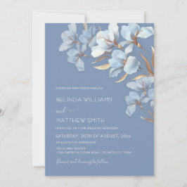 Convites Flores 3D Blue Gold 