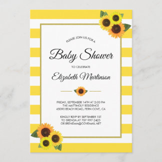 Convites Flores Amarelas Girassóis Flores Douradas