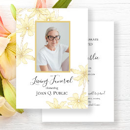 Convites Flores Amarelas-Pálidas Daisy Flowers Vivas do Par