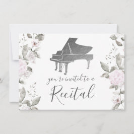 Convites flores aquáticas do piano
