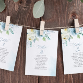 Convites Flores Azuis Dusty Quadro Número 3 Gráfico de Asse