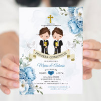 Flores Azuis Dusty Twins Espanhol Primera Comunial