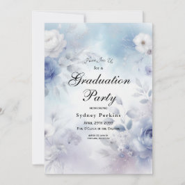 Convites Flores Azuis Suaves e Lavanda Mist