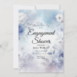 Convites Flores Azuis Suaves e Lavanda Mist