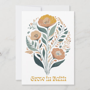 Convites Flores Boho Cristãs Inspiradoras da Fé