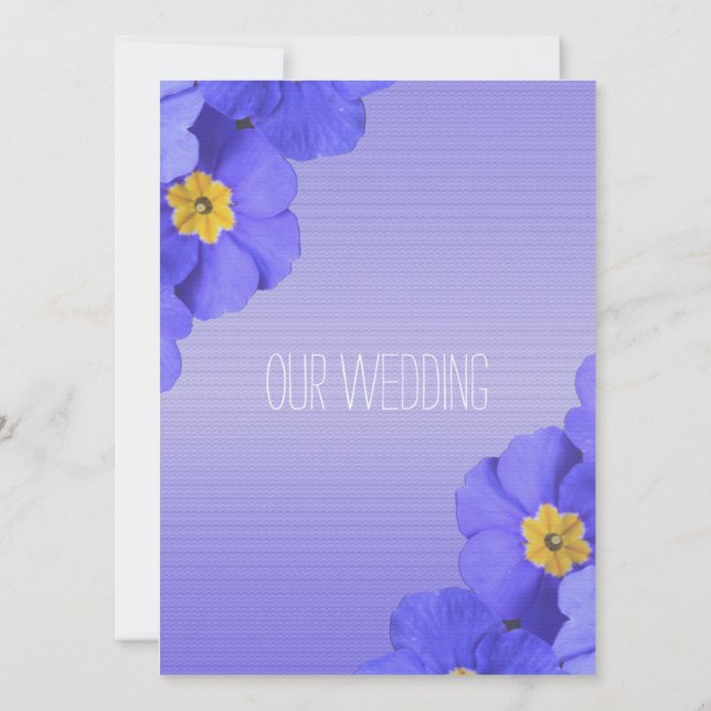 Convites Flores bonito de jardim azul cristãs, religiosas (Verso)