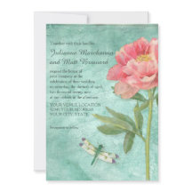 Flores bonito de Peony Retro em Dragonfly