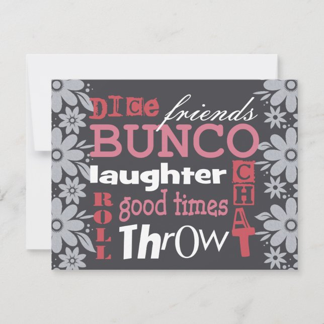 Convites Flores Bonito Noites Bunco Convidam (Frente)