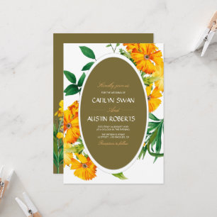 Convites flores botânicas coloridas de ventre modernas