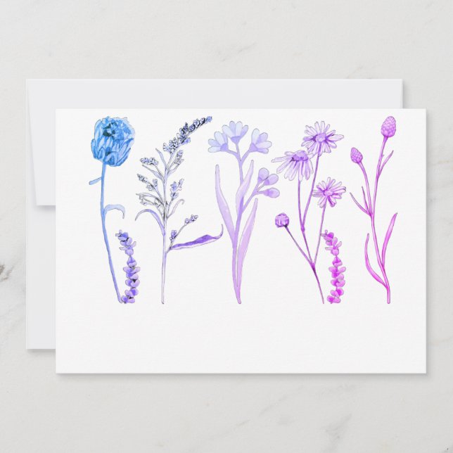 Convites Flores Botânicas para Casamentos, Chá de Bebê e Ev (Frente)