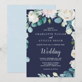 Convites Flores Brancas Clássicas | Casamento Marinho