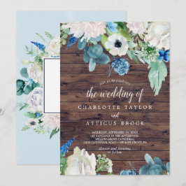 Convites Flores Brancas Clássicas | Rustic The Wedof