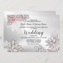 Flores Brancas de Casamento Silver Watercolor