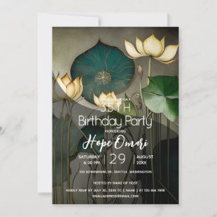 Convites Flores brancas de lótus, beleza da natureza da cur