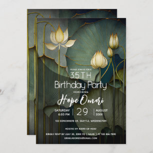 Convites Flores brancas de lótus, beleza da natureza da cur