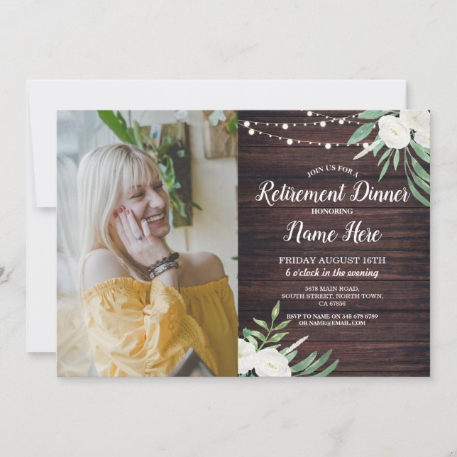 Convites Flores Brancas de Madeira Retirada do Partido da B (Frente)