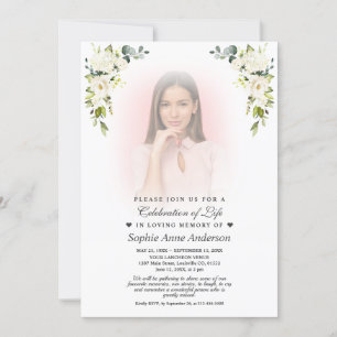 Convites Flores brancas desbotaram fotos da celebração da v