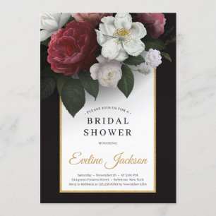 Convites Flores brancas e arrombadas cor-de-rosa, belíssim