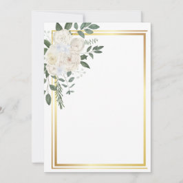 Convites Flores brancas e estrutura do ouro