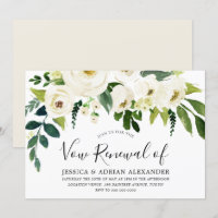 Flores Brancas & Elegante Renovação de Voto em Cre