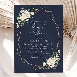 Convites Flores brancas, Flores de Creme, Boho, Chá de pane