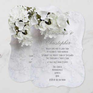 Convites Flores brancas no casamento das noivas