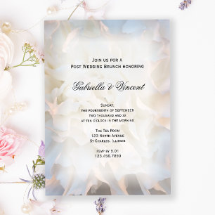 Convites Flores Brancas Postam Casamento Brunch