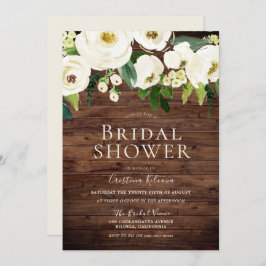 Convites Flores Brancas Russas e Chá de panela de Creme