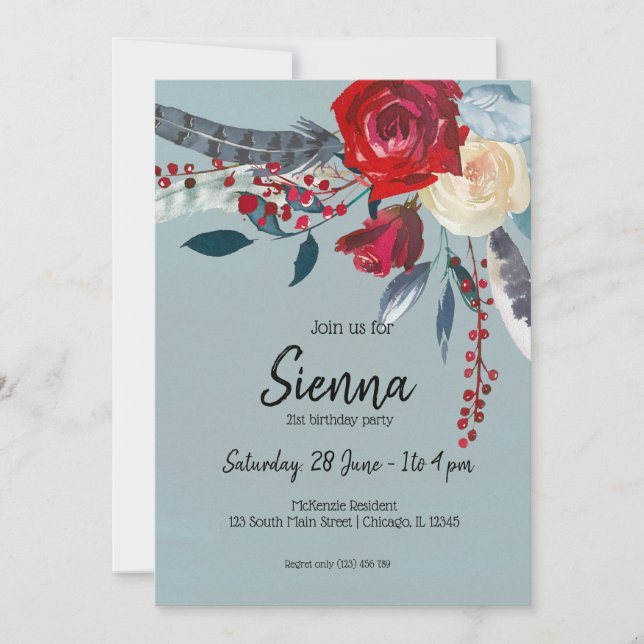 Convites Flores buquês para todas as ocasiões (Frente)