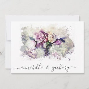 Convites *~* Flores Burgundy RSVP QR AR AR26 WEDDING Floral