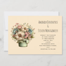 Flores Caprichosas em um Vaso de Plantas Casamento