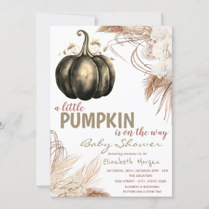 Convites Flores Chic Pumpkin Grass Pampas