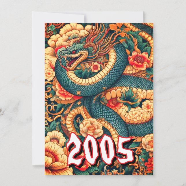 Convites Flores cobra verdes (Frente)