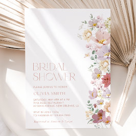 Convites Flores Coloridas, Flores Selvagens, Boho, Chá de p